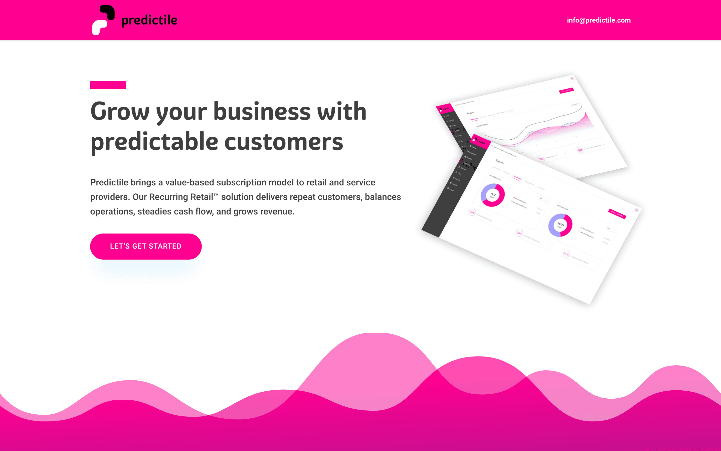 Predictile homepage — grow your business with predictable customers